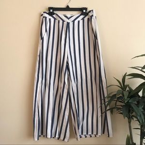 Navy Striped Palazzo Pants(part of two piece set)